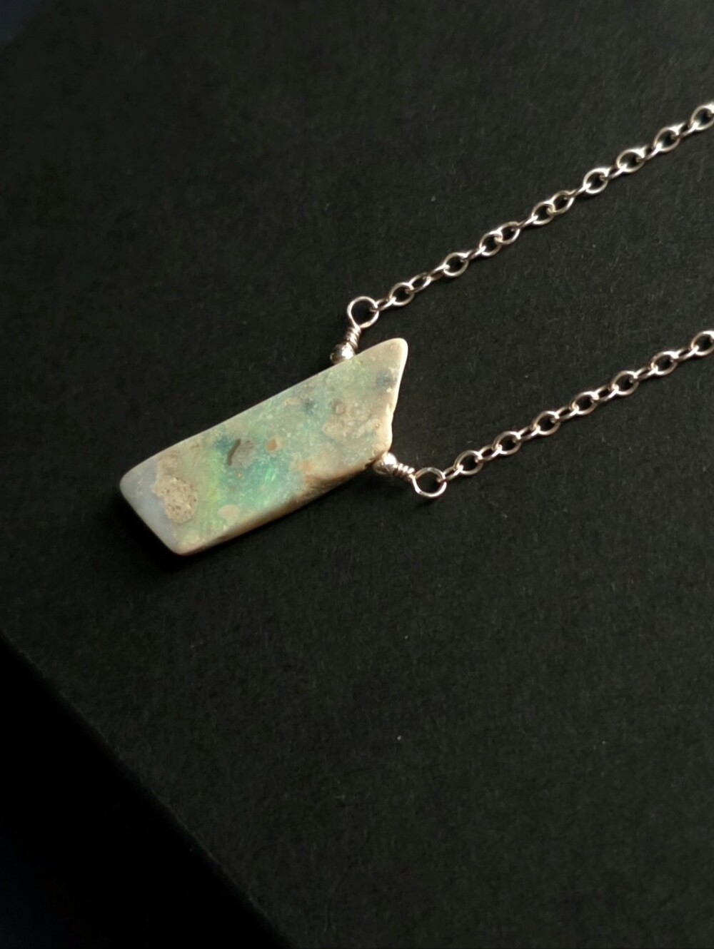 Genuine Australian Boulder Opal Pendant